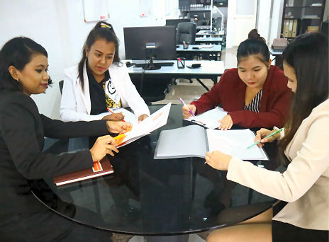 Asia Business Brokers staff in the Bangkok office